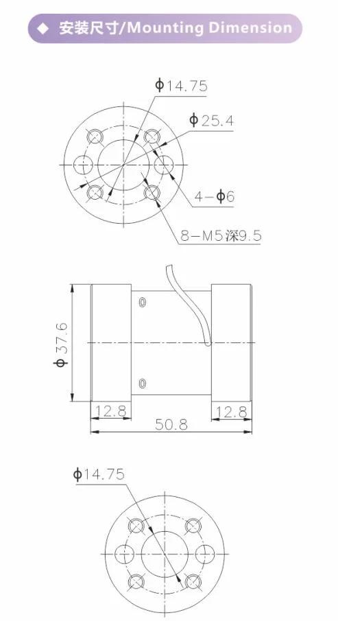 Torque Wrench Screw Lock Cylinder Measurement Controller Large Range Flange Reaction Static Force Torque Sensor 1nm to 150nm (B903)