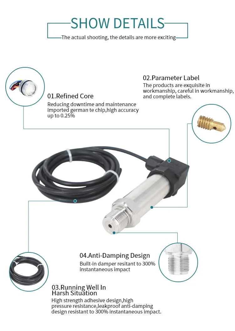 4-20mA Engine Fuel Pressure Transmitter for Hydraulic System