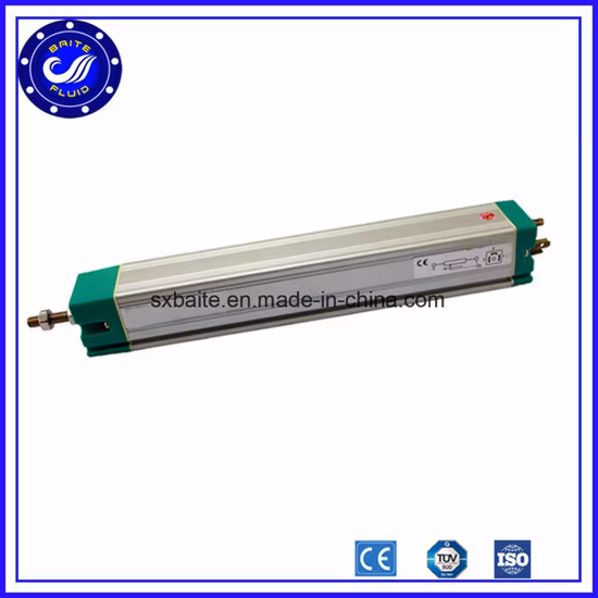 Potentiometer-Wegaufnehmer, linearer Wegsensor in kompakter Bauform mit Betätigungsstangensensor